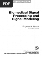 Biomedical Signals Processing and Signal Modelling