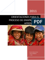 Orientaciones para El Proceso de Ensenan