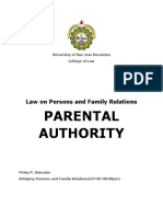 Parental Authority: Law On Persons and Family Relations