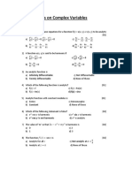 MCQ's On Complex Variables