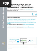 Physalis Angulata L. - A Medicinal Plant: The Combination Effect of Auxin and Cytokinin On in Vitro Callus Formation of