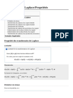 Transformée de Laplace Propriétés