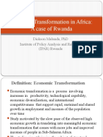 Economic Transformation by DR Dickson M-1