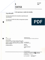 NP 4397 - 2001 - Equivalente OHSAS 18001