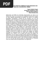 Elaboración de Perfiles Criminales Desconocidos Con Base en La Escena Del Crimen