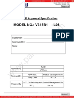 MODEL NO.: V315B1 - L08: TFT LCD Approval Specification