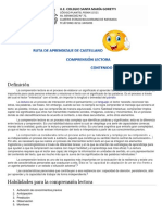 2da Ruta de Aprendizaje de Castellano 4to Año CONTENIDO 2