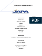 Actividad Unidad III Evaluacion de Los Aprendizajes