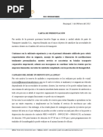 Carta de Presentacion de Edimca