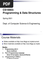 CS10003: Programming & Data Structures: Dept. of Computer Science & Engineering