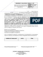 SST-FO-68 Formato Acta de Constitución Y Nombramiento Del Brigadista de Emergencia