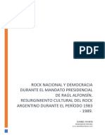 Rock Nacional y Democracia Durante El Mandato Presidencial de Raúl Alfonsín