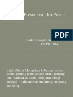 Letak, Presentasi, Posisi