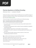 Practice Questions On Huffman Encoding - GeeksforGeeks