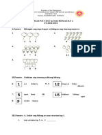 Math 1 Summative Test Performance Task