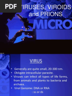 Virus, Viroids and Prions