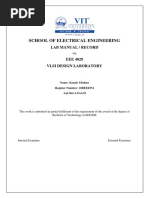 School of Electrical Engineering: Lab Manual / Record