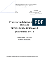 Proiectare Dezvoltare - Personala - VI-a