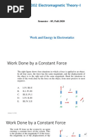 Work and Energ in Electrostatics