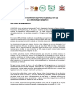 Acta de Compromisos Por Los Derechos de Las Mujeres Indígenas