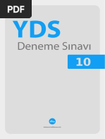 YDS Deneme 10