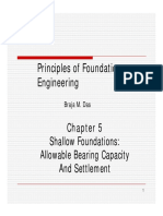 Principles of Foundation Engineering: Shallow Foundations: Allowable Bearing Capacity and Settlement