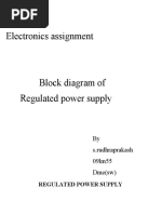 Electronics Assignment: by S.rudhraprakash 09lm55 Dme (SW)