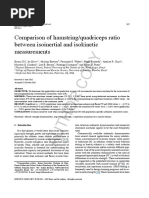 Comparison of Hamstring Quadriceps Ratio