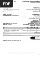 Varada Max Fryer Invoice