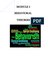 Module 2 Behavioral Theories