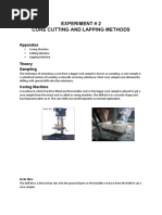 Experiment # 2 Core Cutting and Lapping Methods: Apparatus