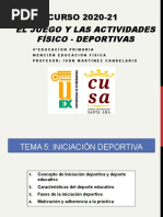 Tema 5 Iniciación Deportiva