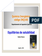 Clase - Equlibrios de Solubilidad