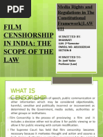 Film Censhorship in India: The Scope of The LAW