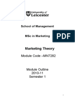 MarketingTheory - Module Outline 2010-11