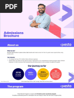 Pesto Admissions Brochure - FrontEnd