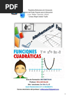 Guia Pedagogica #3 Funciones Cuadraticas