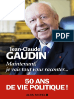 Ebook Jean Claude Gaudin - Maintenant Je Vais Tout Vous Raconter