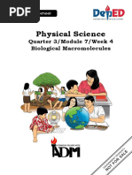 Physical Science: Quarter 3/module 7/week 4 Biological Macromolecules