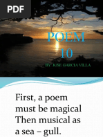 Poem 10: By: Jose Garcia Villa