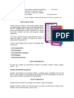 8va Hoja de Trabajo - Tipos de Textos