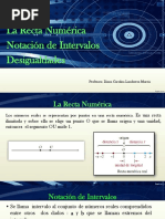 La Recta Numerica, Intervalos y Desigualdades