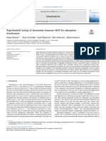 Experimental Testing of Aluminium Fumarate Mof For Adsorption Desalination