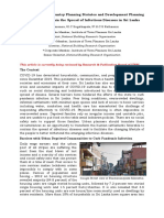 Role of Town and Country Planning Statutes and Development Planning Practices To Contain The Spread of Infectious Diseases in Sri Lanka 1