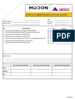 Check List For Testing & Commissioning of Foam System