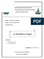 TP Bilan N°1 La Distillation