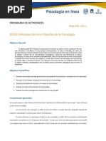 Filosofia de La Psico 0101 Programa de Actividades 21-2