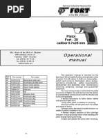 Operational Manual: Pistol Fort - 28 Caliber 5.7x28 MM