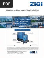 Quotation Screw Air Compressor Gas-15al VFC Zq20201005-01