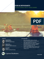 Capstone Headwaters Outdoor Recreation and Enthusiasts M&A Coverage Report - October 2020